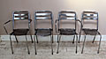 set of 4 steel chairs